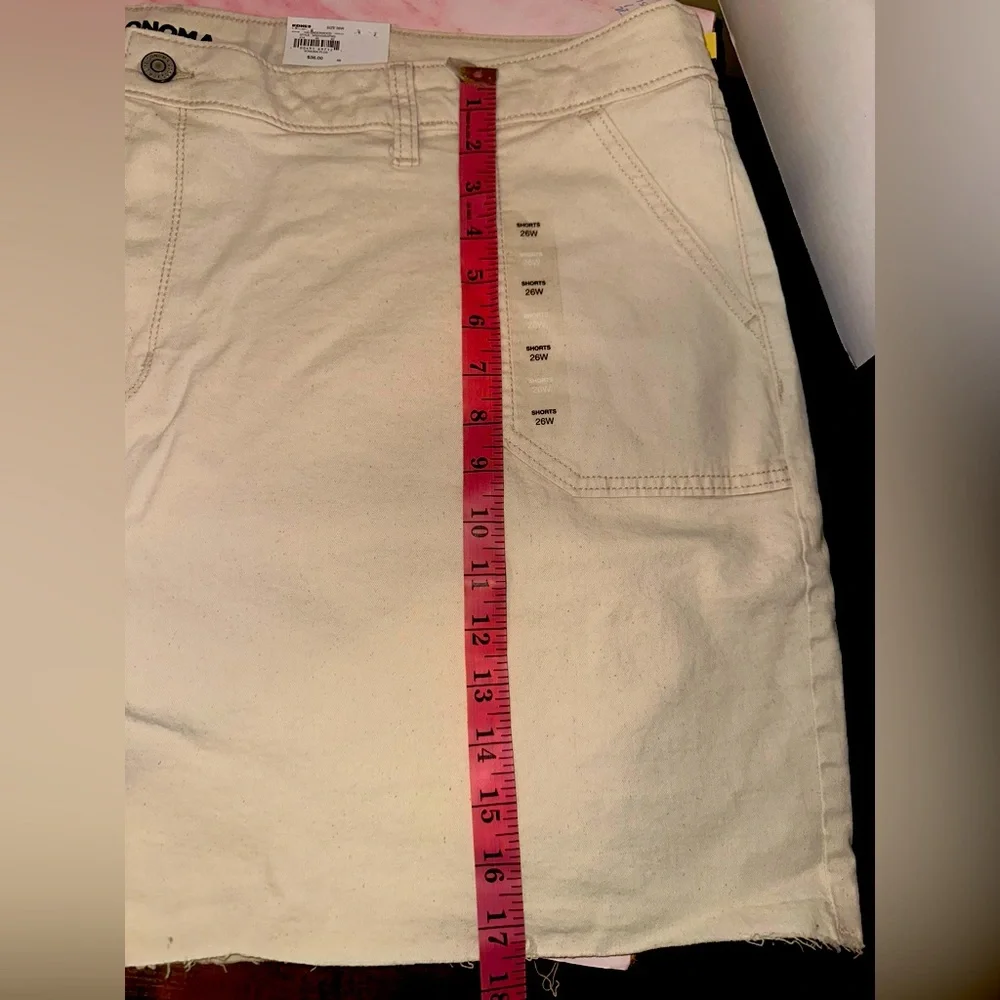 Cream Sonoma Good For Life Plus Size 26W Shorts Premium High-Waisted Denim…NWT - Picture 8 of 10